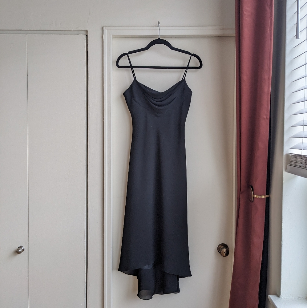 Vintage Jessica Cowl Neck Little Black Dress
